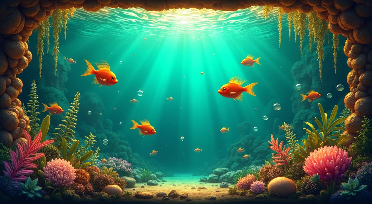 d7222 Terokai Rainbow Fish di Lobi d7222